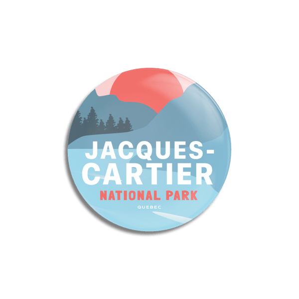 Jacques-Cartier National Park of Quebec Pinback Button - Canada Untamed