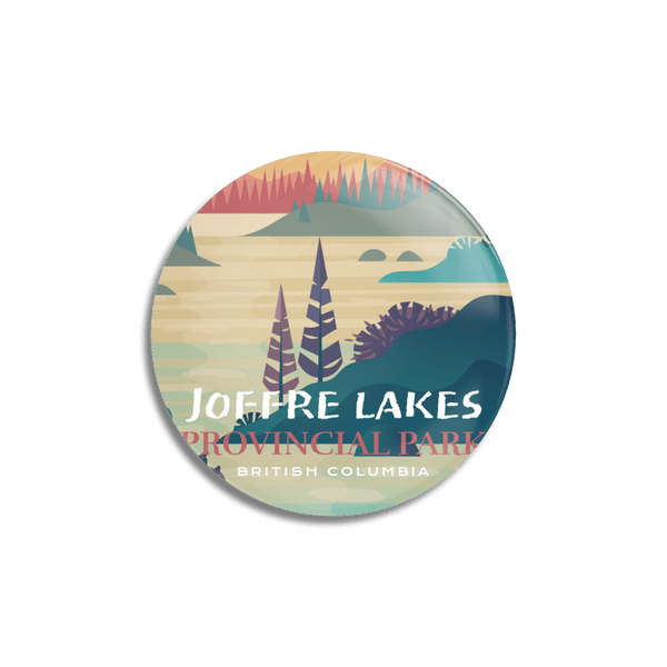 Joffre Lakes Provincial Park of British Columbia Pinback Button - Canada Untamed