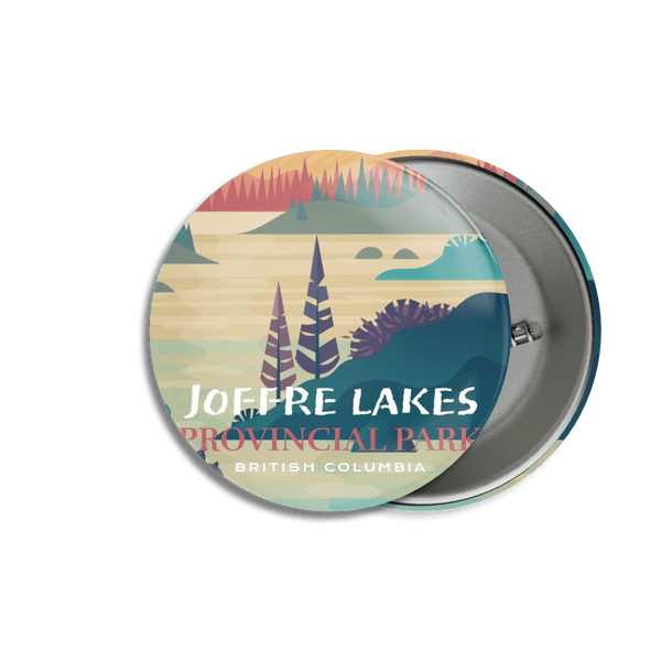 Joffre Lakes Provincial Park of British Columbia Pinback Button - Canada Untamed
