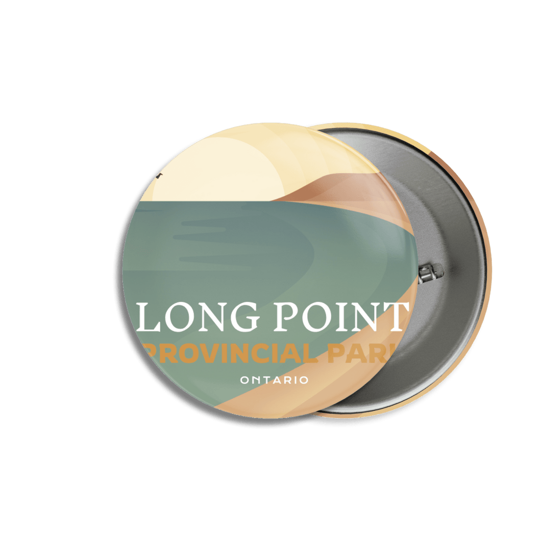 Long Point Provincial Park of Ontario Pinback Button - Canada Untamed