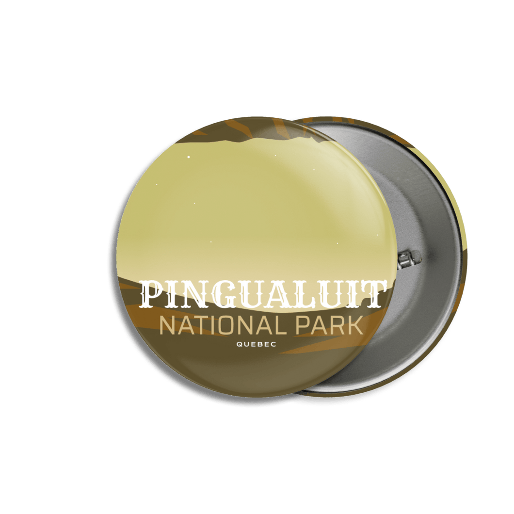 Pingualuit National Park of Quebec Pinback Button - Canada Untamed