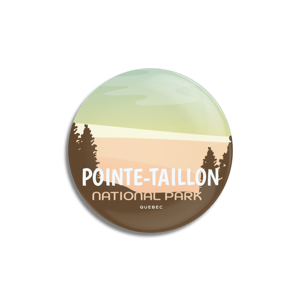 Pointe-Taillon National Park of Quebec Pinback Button - Canada Untamed