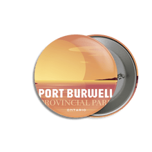 Charger l&#39;image dans la galerie, Port Burwell Provincial Park of Ontario Pinback Button - Canada Untamed
