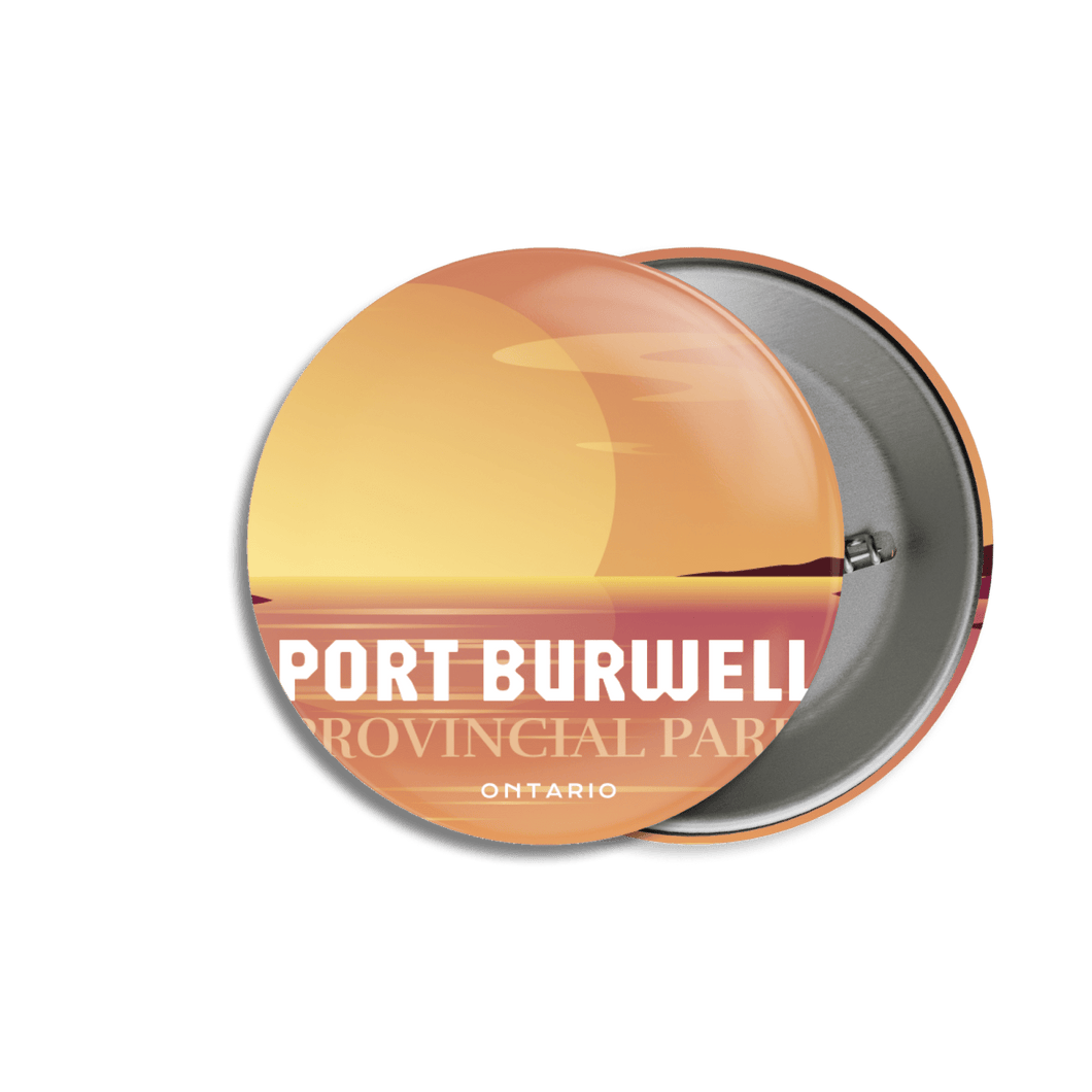 Port Burwell Provincial Park of Ontario Pinback Button - Canada Untamed