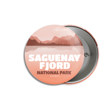 Load image into Gallery viewer, Saguenay Fjord National Park of Quebec Pinback Button - Canada Untamed
