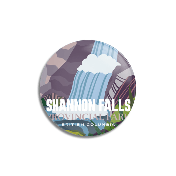 Shannon Falls Provincial Park of British Columbia Pinback Button - Canada Untamed