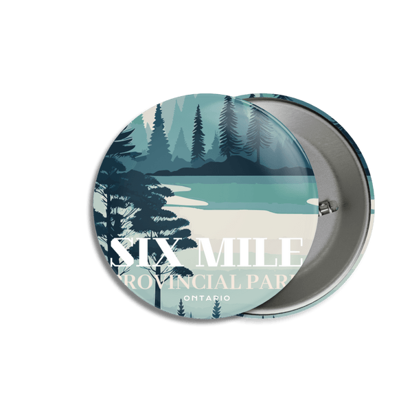 Six Mile Provincial Park of Ontario Pinback Button - Canada Untamed