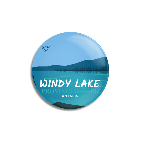 Windy Lake Provincial Park of Ontario Pinback Button - Canada Untamed