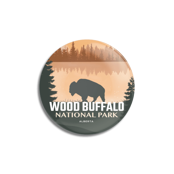 Wood Buffalo National Park of Canada Pinback Button - Canada Untamed