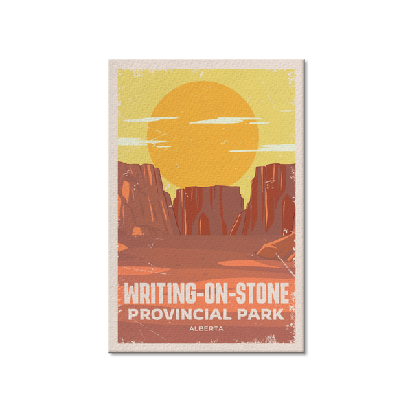 Writing - on - Stone Alberta Provincial Park Postcard - Canada Untamed