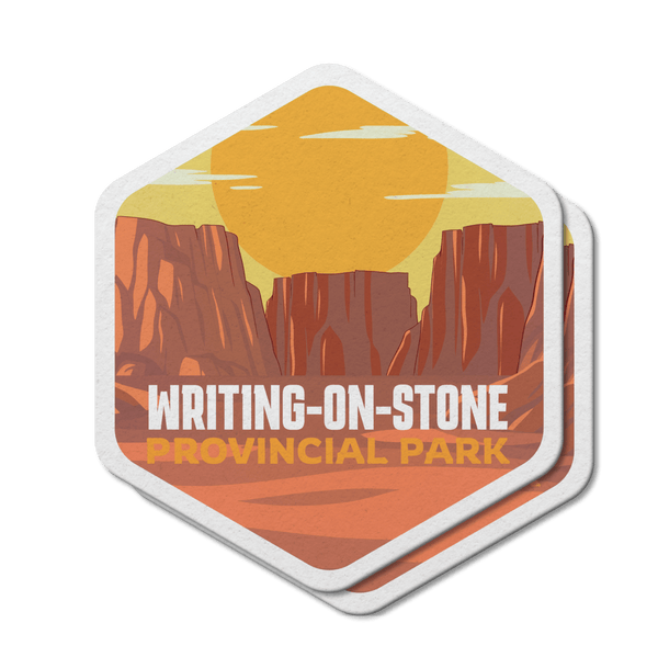 Writing - on - Stone Alberta Provincial Park Waterproof Vinyl Sticker - Canada Untamed