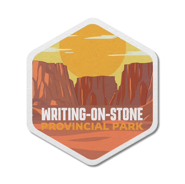 Writing - on - Stone Alberta Provincial Park Waterproof Vinyl Sticker - Canada Untamed