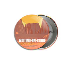 Charger l&#39;image dans la galerie, Writing - on - Stone Provincial Park of Alberta Pinback Button - Canada Untamed
