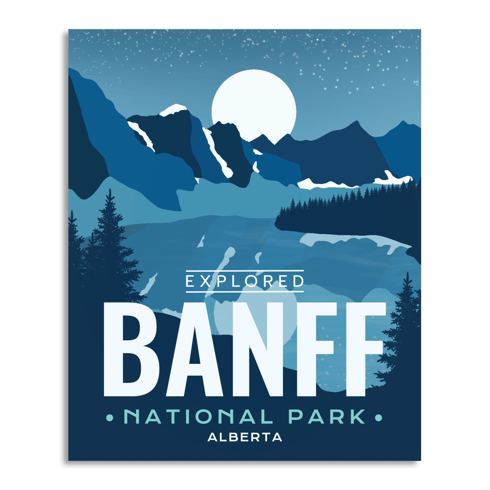 Banff National Park \'Explored\' Poster – Canada Untamed