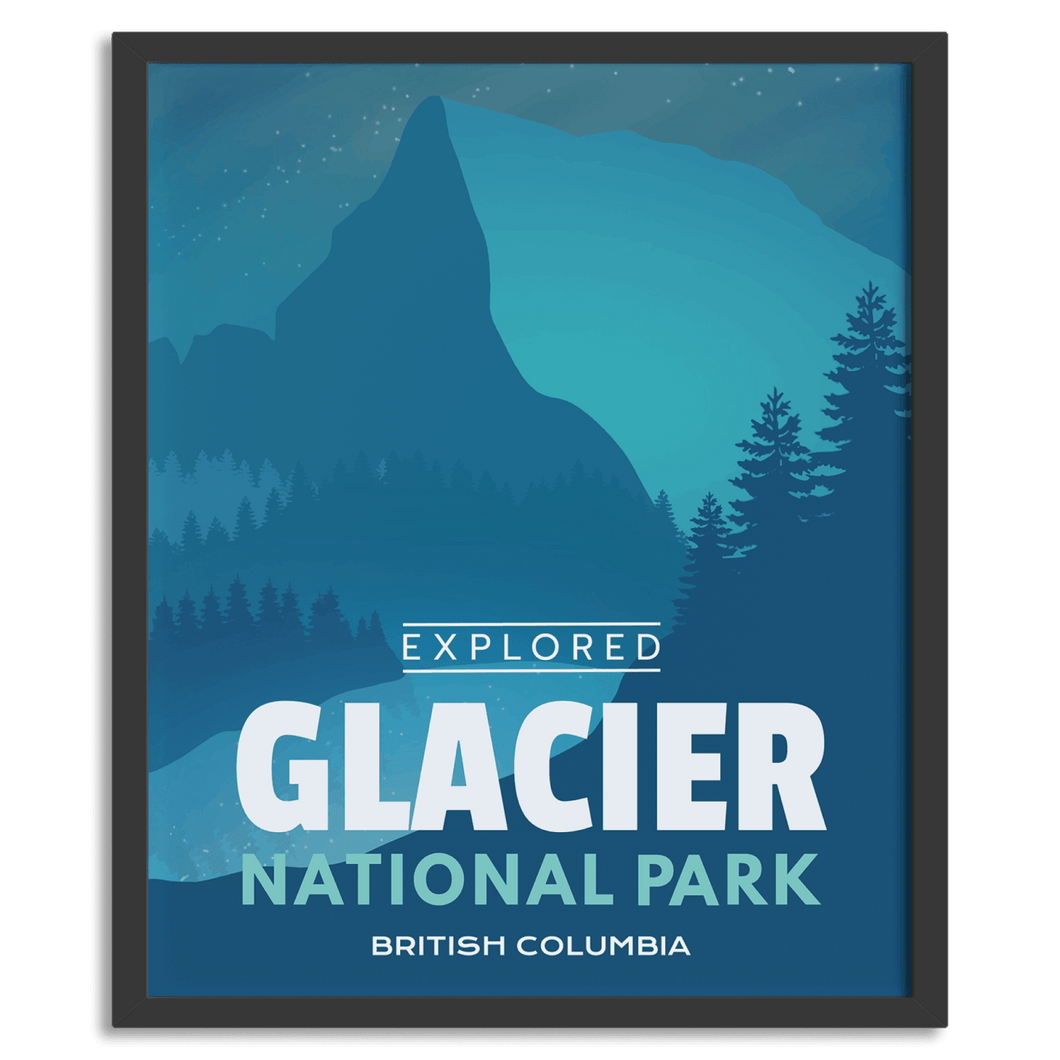 Glacier National Park 'Explored' Poster
