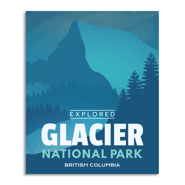 Glacier National Park 'Explored' Poster