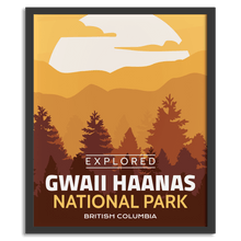 Load image into Gallery viewer, Gwaii Haanas National Park &#39;Explored&#39; Poster - Canada Untamed
