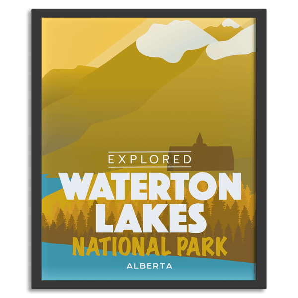 Waterton Lakes National Park 'Explored' Poster - Canada Untamed